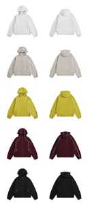 Waffle hooded cardigan jacket for men and women, trendy autumn winter daily outerwear apparel.