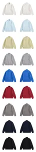 Men's Stand-Up Collar Zip Cable Knit Sweater Solid Color Casual Pullover Top Multi-Color Variants