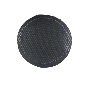 Ronde zwarte tactische morale patch van duurzame stof met nette stiksels voor rugzakken.