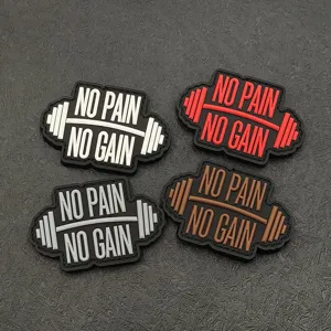 Parche de PVC Táctico para Exteriores Eslogan Motivacional de Gimnasio Insignia Moral Gancho y Bucle para Decoración de Mochila y Ropa