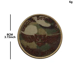 Tactical Embroidery Morale Patch Hong Kong SDU Flying Tiger Badge Military Camouflage Patch For Tactical Backpacks Hats