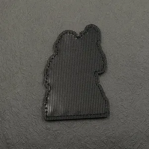 Black PVC tactical morale patch, King Baldwin knight helmet hook Velcro badge accessory.