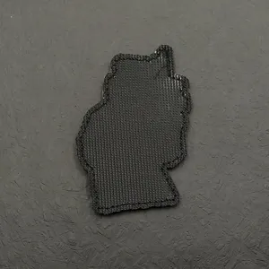 Close-up detail view of the black tactical morale patch hook backing, durable PVC material.