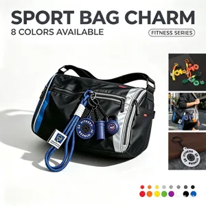 Llavero de Fitness de PVC Colgante de Bolsa Deportiva Barra Pesas Rusa Mancuerna Llavero