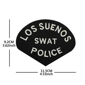 Tactical patch embroidered badge Los Suenos SWAT police style outdoor hook and loop emblem