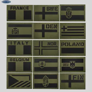 Parche de Bandera Militar Táctico para Exteriores Insignia Reflectante Infrarroja con Velcro