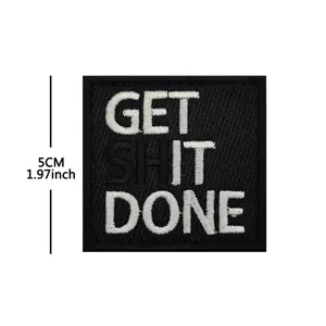 Toppa tattica morale Get Shit Done stemma ricamato con velcro per vestiti e jeans.