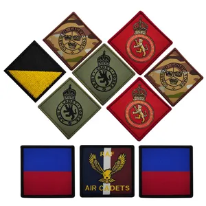 Conjunto de parches bordados tácticos militares británicos, insignias de velcro uniforme.