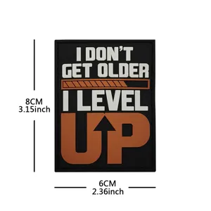 Tactical morale patch with funny text design, durable PVC rubber material, size 8x6cm for outdoor backpacks.