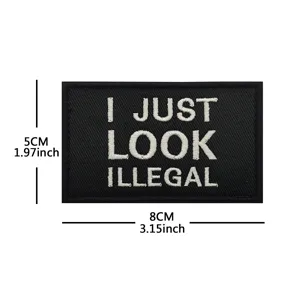 Zwart-wit geborduurde tactische patch met grappige slogantekst, duurzame klittenband badge.
