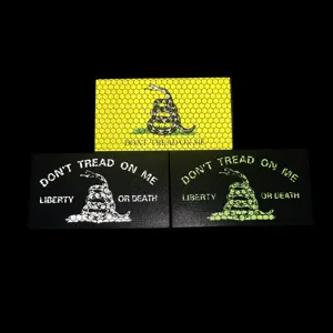 Reflective tactical patch laser cut hook and loop morale badge military badge custom