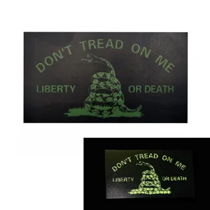 Reflective tactical patch laser cut morale badge with Gadsden snake design for outdoor gear.