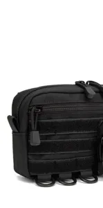Black tactical MOLLE utility pouch EDC medical bag outdoor EDC storage bag for travel.