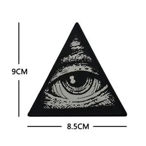 Triangle All Seeing Eye Morale Patch Tactical Military Backpack Embroidery Badge Applique