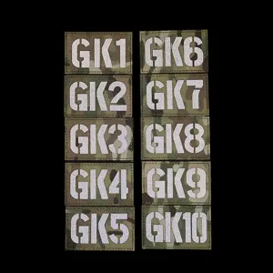 Set de parches tácticos moral IR indicativo reflectante insignia militar 10 piezas equipo táctico