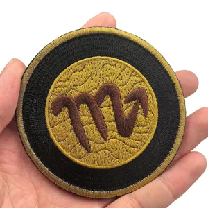 Vintage κεντημένο σήμα ζωδίου σκορπιού τακτικό patch για σακίδιο πλάτης με velcro accessory