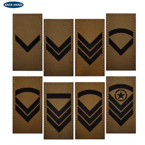 Parche de Rango Militar Táctico de Nylon Cortado con Láser con Gancho Insignia Aplicación Para Uniformes Bolsos Ropa de Exterior