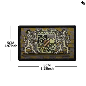Germany Bavaria tactical embroidered patch, double lion coat of arms badge for bags and clothes.