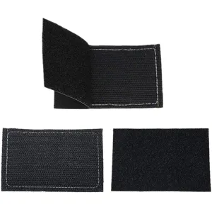 Set di patch con velcro tattico nero durevole per attrezzature da esterno e abbigliamento.