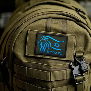 Israeli Star of David Lion Tactical Patch Hebrew Embroidery Military Morale Badge