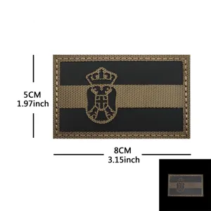 Tactische morale patch met klittenbandsluiting, geborduurd militair embleem, 8x5cm groot.