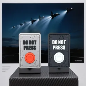 Parche Moral Táctico de Caucho PVC Do Not Press Button Insignia Para Mochila Militar Aplicación de Gancho y Bucle