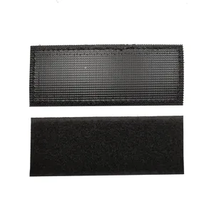 Juego de cinta de velcro tactica negra duradera para chalecos y bolsos diarios.