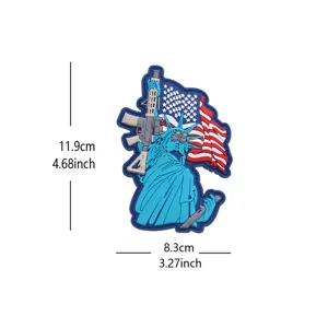 Military Tactical Morale Patch PVC Rubber US Flag Bigfoot Shark Spartan Badge Hook and Loop For Hat Backpack