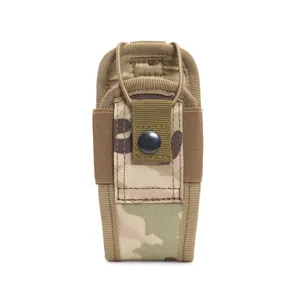 Outdoor tactical radio pouch MOLLE accessory bag multi-functional camo phone case holder