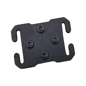 Plaque de fixation de sangle MOLLE tactique noire boucle de connexion avec vis de serrage.