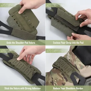 Almohadilla de hombro táctica transpirable para correa de mochila y chaleco táctico cómodo