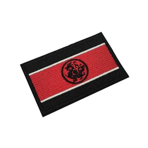 Κεντημένο patch σημαίας δράκου Han με πίσω πλευρά velcro, ιστορικό διακριτικό.
