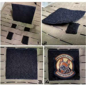 Tactical patch display board MOLLE webbing panel for morale badges and military insignia.