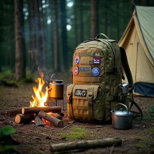 Sac à dos tactique militaire de camping randonnée avec système MOLLE et panneaux Velcro