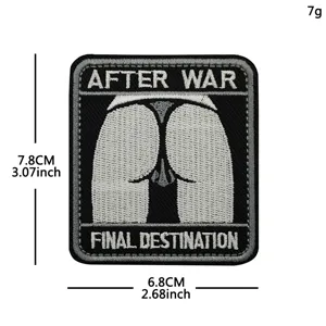 Toppa ricamata tattica, design divertente umorismo nero con chiusura in velcro.