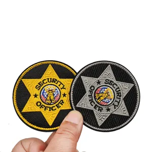 Security Officer Tactical Embroidered Patch Hook and Loop Badge Army Military Morale Armband For Backpack Jacket