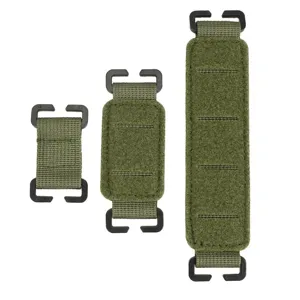 Juego de conectores de cincha MOLLE 3 en 1 con hebillas de plástico y base táctica para mochila.