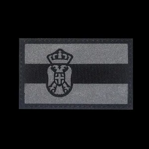 Servische Vlag Morale Patch Lasersnijden Reflecterend Tactisch Militaire Armband Haak En Rug Badge Voor Rugzak Hoed