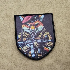 Taktischer Tier Moral Aufnäher Bestickt Militär Fuchs Hai Rabe Löwe Abzeichen Klettverschluss Aufnäher Für Rucksack Hut