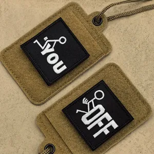 Funny Stickman Embroidered Patch Black Tactical Morale Badge Hook And Loop Applique For Backpack Clothing
