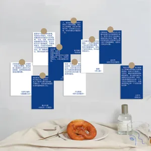 10pcs literary quote decorative wall cards, aesthetic dorm room DIY wall art stickers.