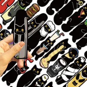 30pcs cute black cat shaped bookmarks creative paper book markers for reading page decor