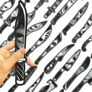 Creepy horror knife bookmarks creative black and white stationery spooky book page markers for reading