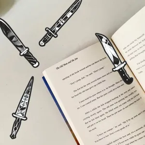 Horror knife shaped bookmarks, dark style creative book markers for reading and book decoration.