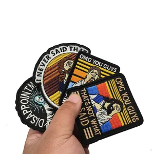 Funny embroidered patches DIY clothing accessories humorous meme iron-on badges set for jackets