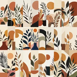 Boheemse Stijl Papier Bladwijzers Noordse Retro Abstracte Plant Bloemen Kunst Boek Markeringen Voor Lezen Kantoor School Kantoorartikelen