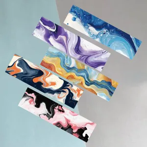 Kleurrijke gemarmerde boekenleggers vloeibare kunst decoratieve pagina markeringen briefpapier