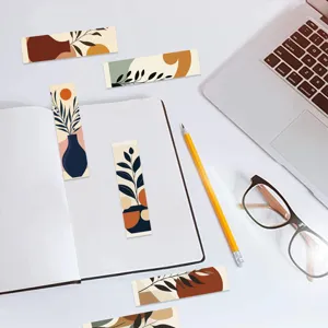 Boho botanische boekenleggers retro kunst stijlvolle leesaccessoires set van 30 stuks