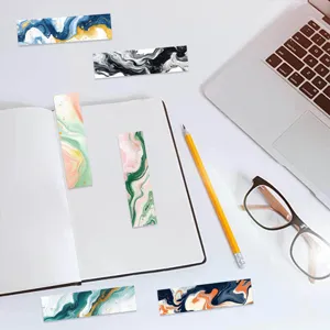 Kleurrijke marmerpatroon bladwijzers om te lezen, artistieke fluid design papieren bladwijzers.