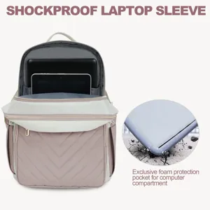 Détail du compartiment pour ordinateur portable avec rembourrage protecteur en mousse